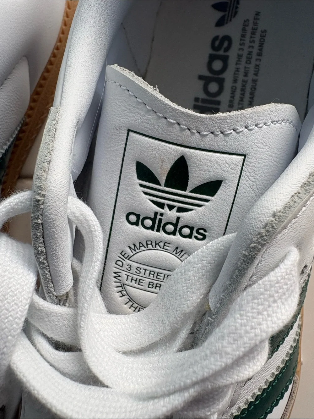 NWOB Adidas Women's Samba OG Shoe White / Collegiate Green JI2724 Size 10
